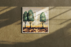 Jusbart 100% Hand-Painted Canvas Wall Art – 30x30 Inch Oil Painting for Home Décor, 10 Styles Available