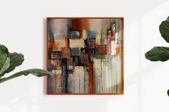 jusbart Abstract Oil Painting on Canvas – 22x22 inch Wall Art for Home Decoration