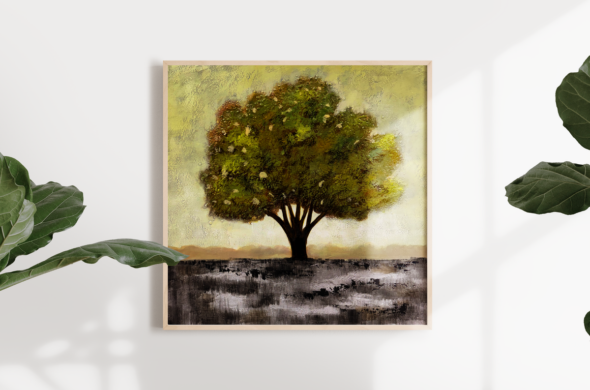 Jusbart 100% Hand-Painted Oil Painting on Canvas – Wall Art for Home Decoration – 37.4x37.4 inch Wall Art for Living Room, Bedroom, or Office