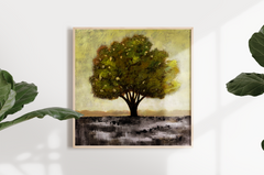 Jusbart 100% Hand-Painted Oil Painting on Canvas – Wall Art for Home Decoration – 37.4x37.4 inch Wall Art for Living Room, Bedroom, or Office