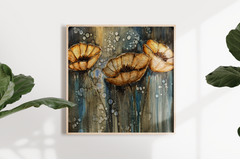 Jusbart 100% Hand-Painted Oil Painting on Canvas – Wall Art for Home Decoration – 37.4x37.4 inch Wall Art for Living Room, Bedroom, or Office