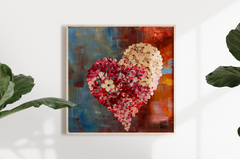 Jusbart 100% Hand-Painted Oil Painting on Canvas – [33x33in] Wall Art for Home Decoration – 30x30 inch Wall Art for Living Room, Bedroom, or Office