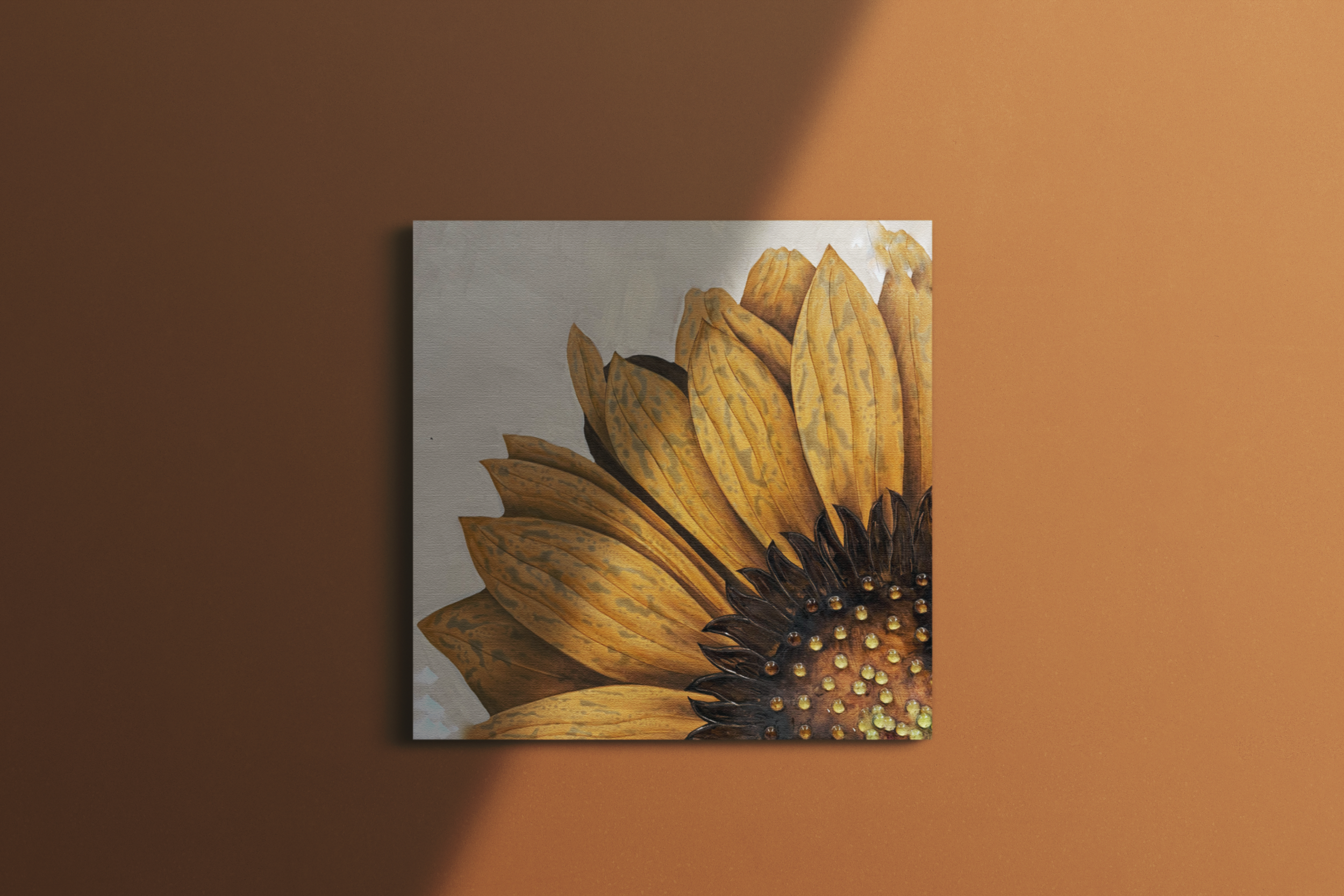 Jusbart 100% Hand-Painted Oil Painting on Canvas – 31.5x31.5in Wall Art for Home Decoration – 30x30 inch Wall Art for Living Room, Bedroom, or Office