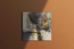 Jusbart 100% Hand-Painted Oil Painting on Canvas – 31.5x31.5in Wall Art for Home Decoration – 30x30 inch Wall Art for Living Room, Bedroom, or Office