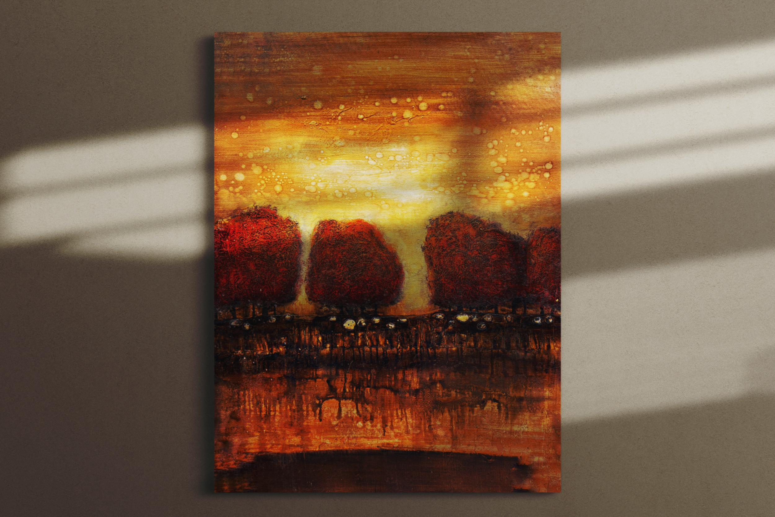Jusbart 100% Hand-Painted Oil Painting on Canvas – 36x48 inch Large Wall Art Unframed for Home or Office