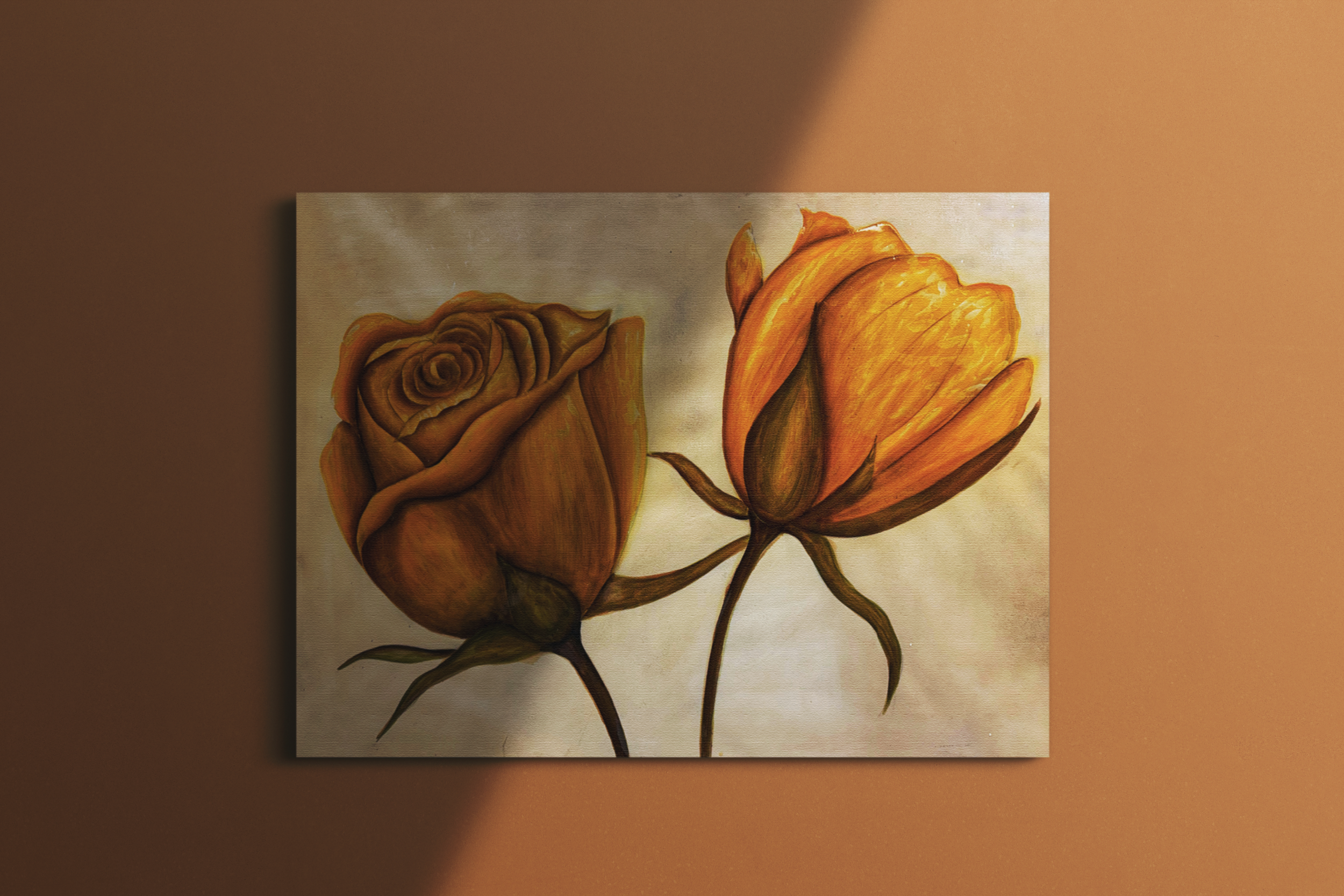 Jusbart 100% Hand-Painted Oil Painting on Canvas – 36x48 inch Large Wall Art Unframed for Home or Office