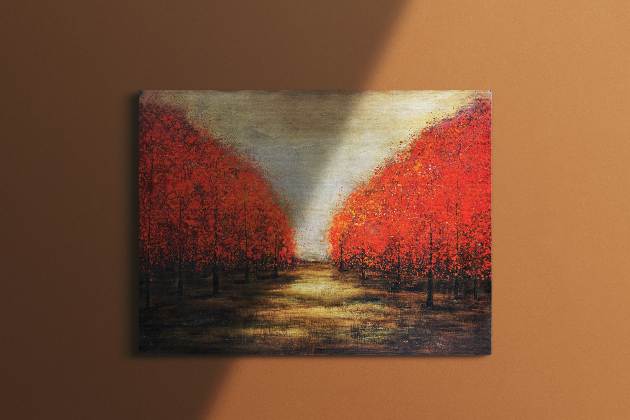 Jusbart 100% Hand-Painted Oil Painting on Canvas – 36x48 inch Large Wall Art Unframed for Home or Office