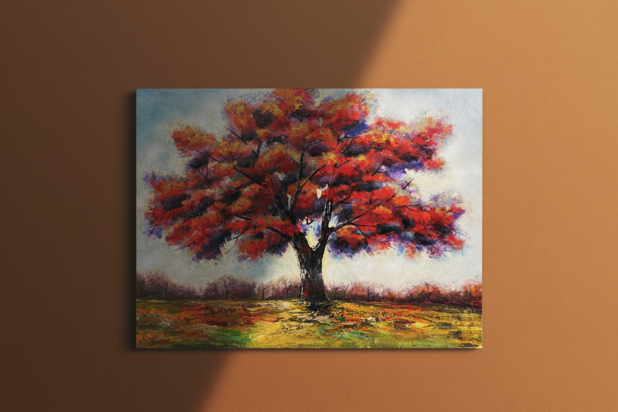 Jusbart 100% Hand-Painted Oil Painting on Canvas – 36x48 inch Large Wall Art Unframed for Home or Office
