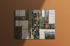 Jusbart Hand-Painted Canvas Wall Art – 36x48 Inch Oil Painting for Home Decoration Unframed