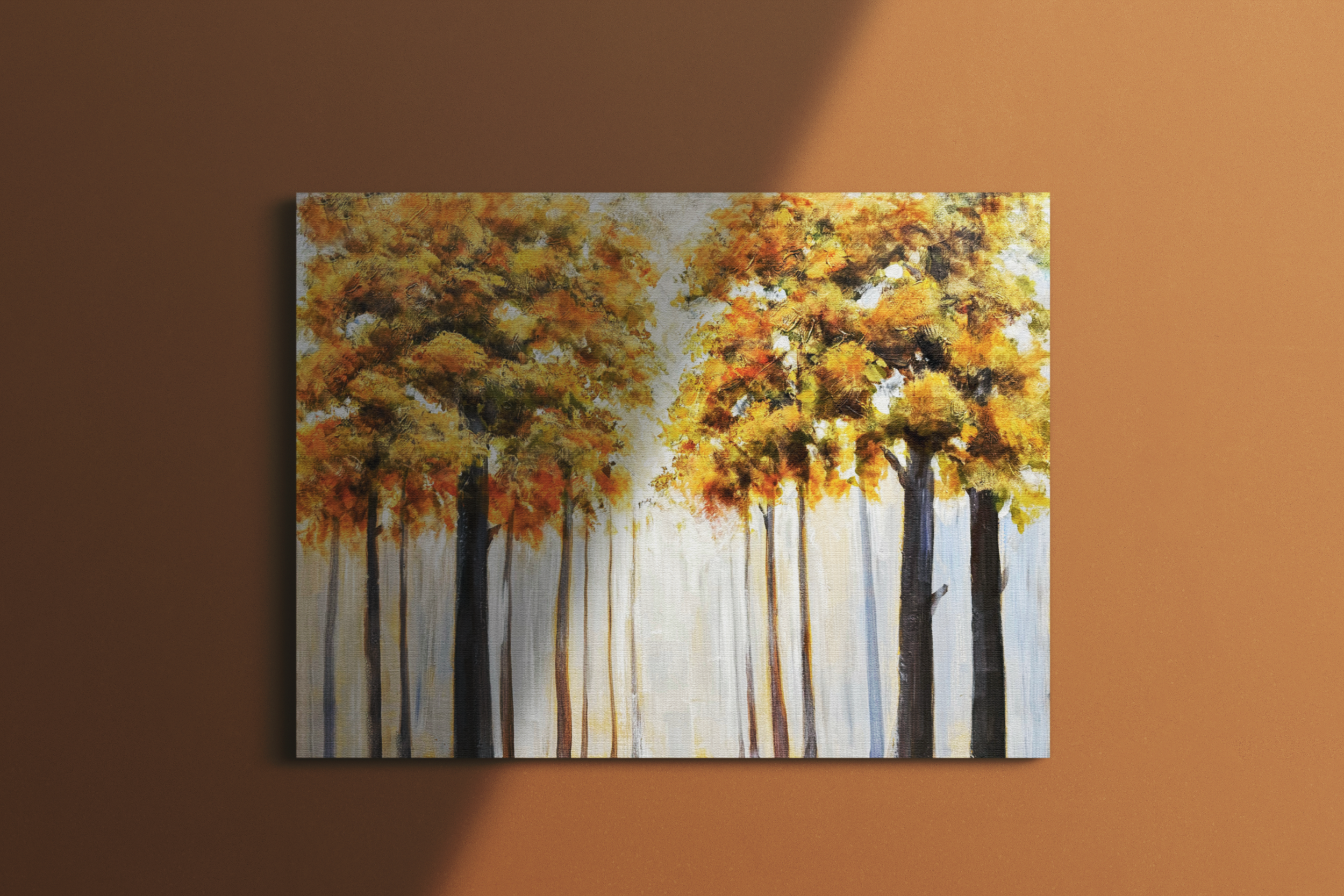 Jusbart Hand-Painted Canvas Wall Art – 36x48 Inch Oil Painting for Home Decoration Unframed