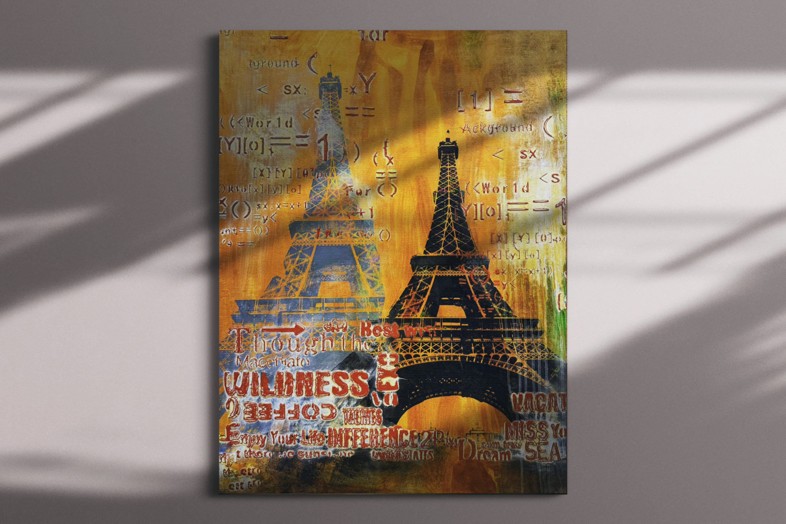 Jusbart Hand-Painted Canvas Wall Art – 36x48 Inch Oil Painting for Home Decoration Unframed