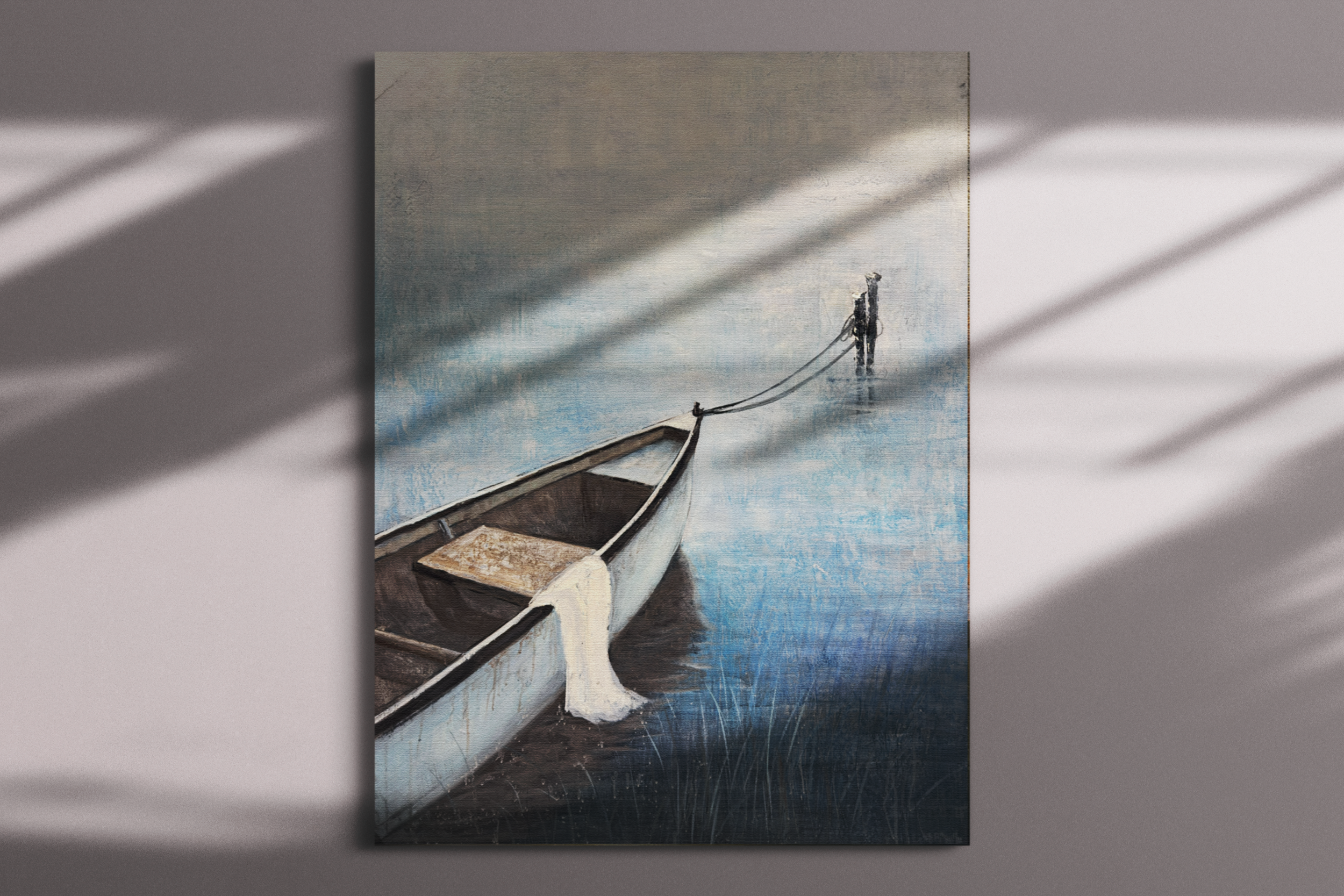 Jusbart Hand-Painted Canvas Wall Art – 36x48 Inch Oil Painting for Home Decoration Unframed