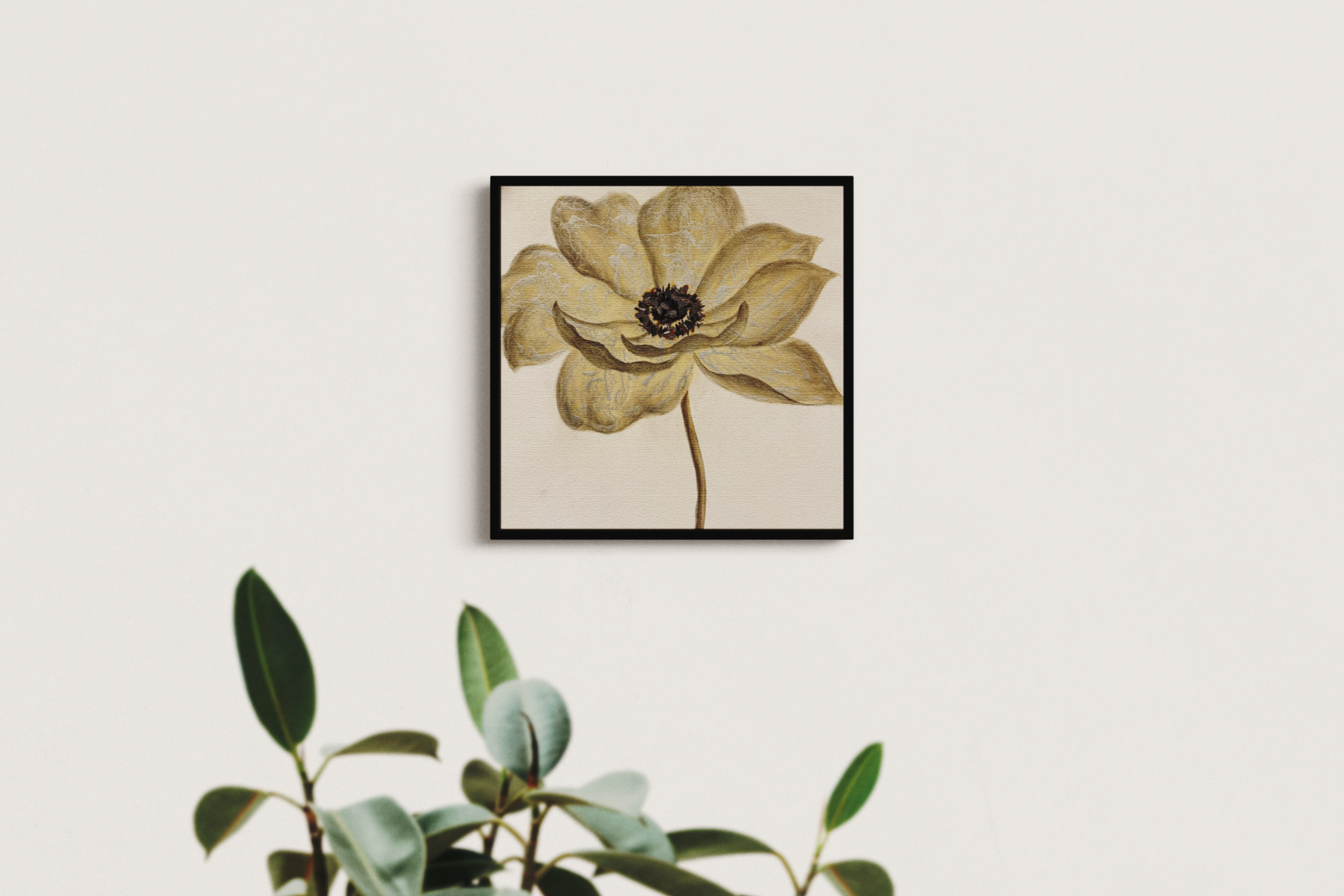 Jusbart 100% hand crafted  Canvas Wall Art – 26x26 Inch Framed Oil Painting for Modern Home Décor, 10 Designs Available