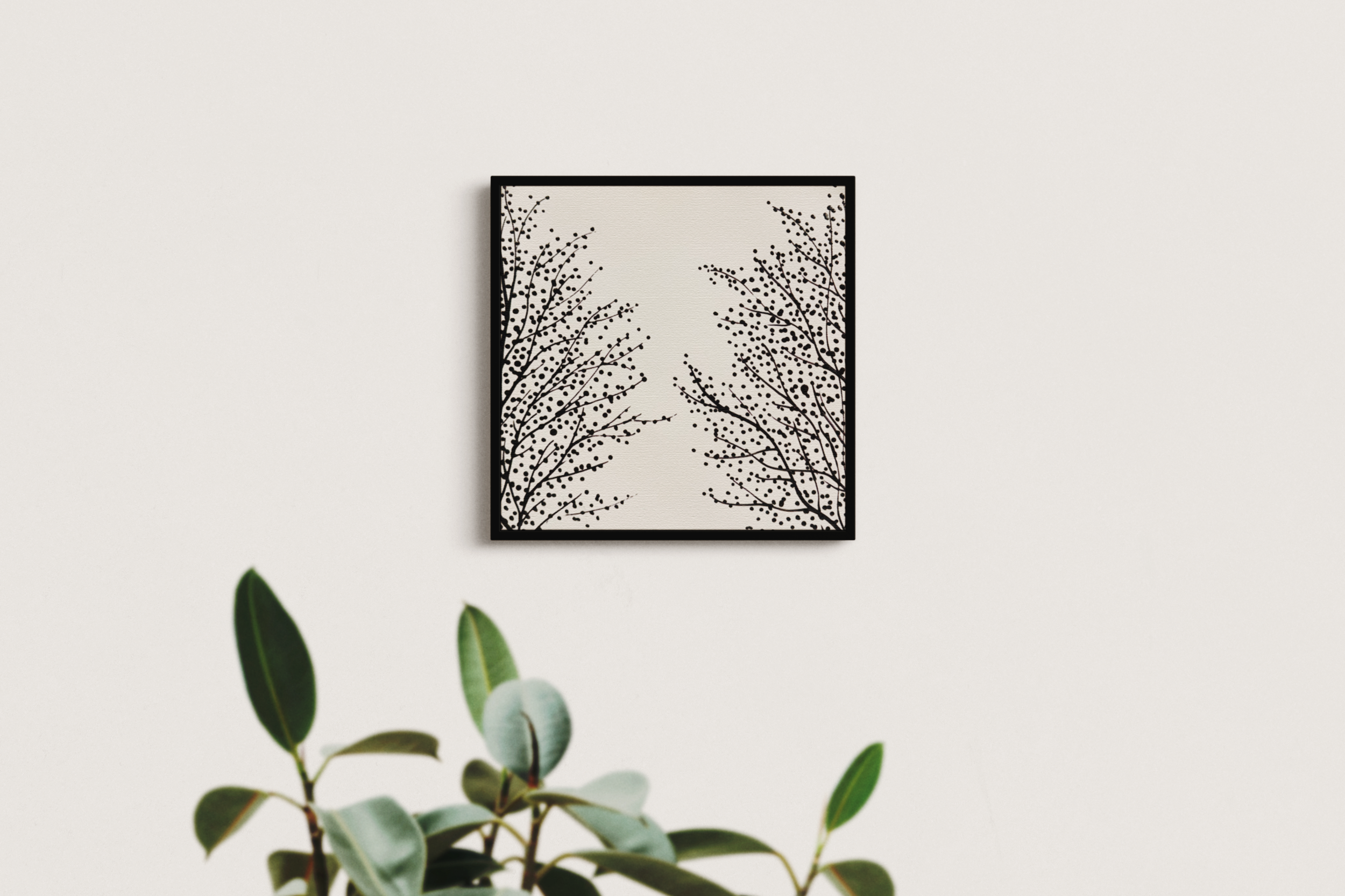 Jusbart 100% hand crafted  Canvas Wall Art – 26x26 Inch Framed Oil Painting for Modern Home Décor, 10 Designs Available
