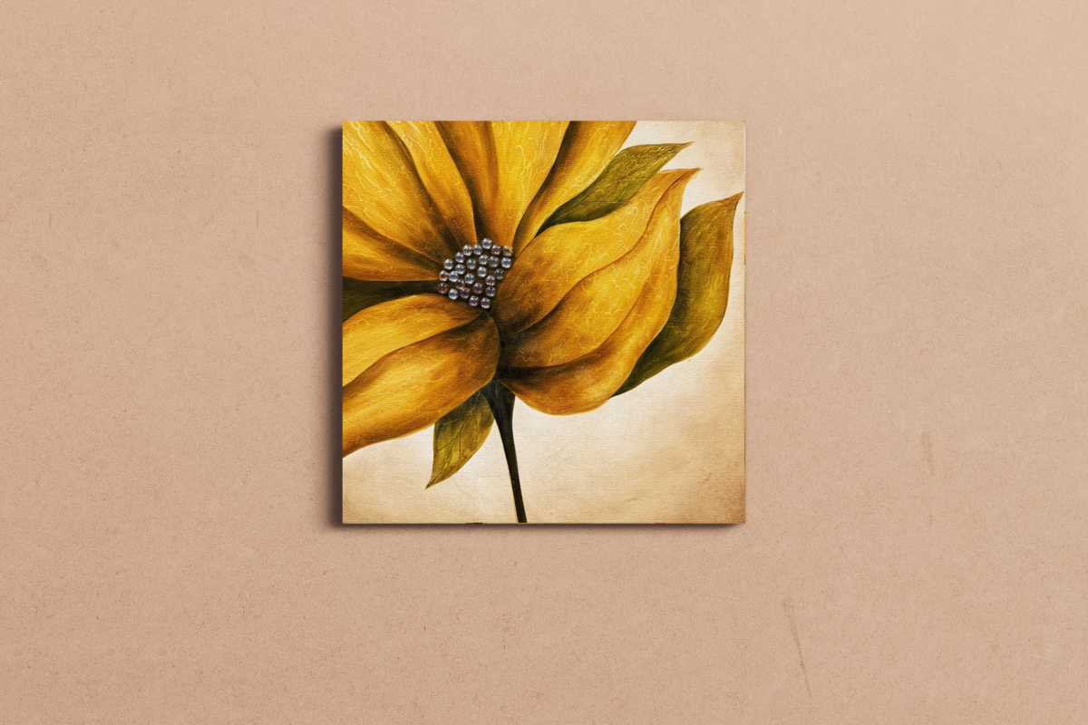 Jusbart Hand-Painted Canvas Wall Art – 37.4x37.4 Inch Oil Painting for Home Decoration