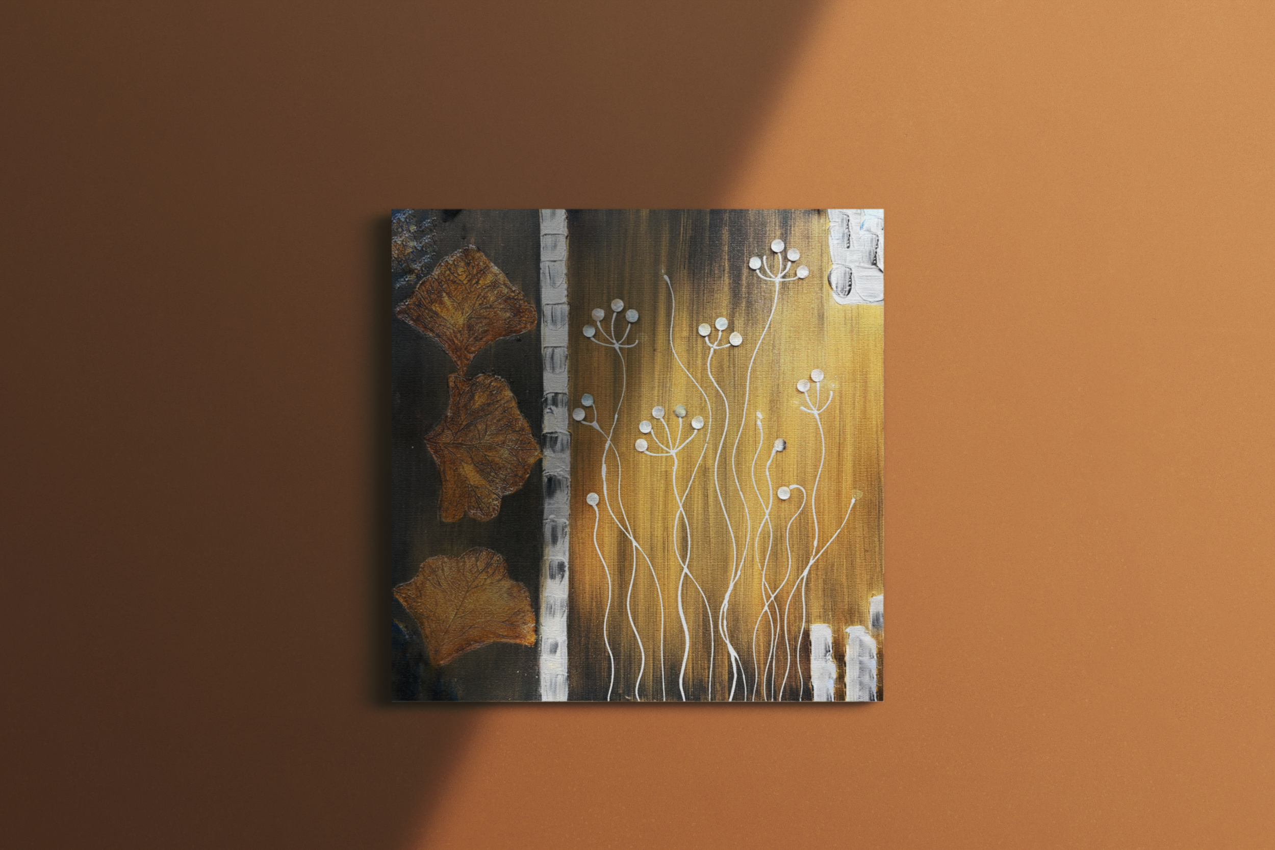 Jusbart 100% Hand-Painted Oil Painting on Canvas – 31.5x31.5in Wall Art for Home Decoration – 30x30 inch Wall Art for Living Room, Bedroom, or Office