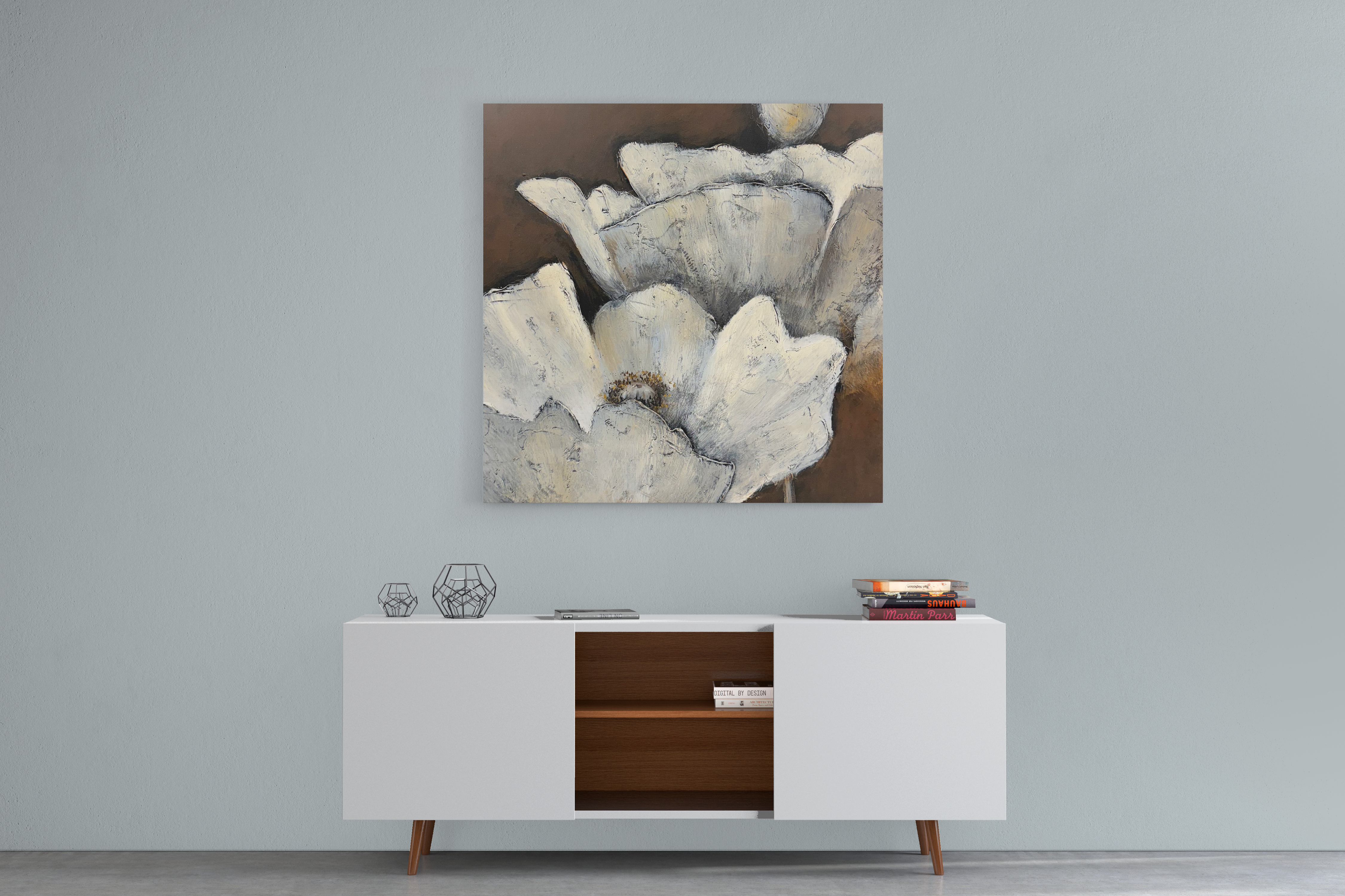 Jusbart 100%  Hand-Painted Canvas Wall Art – 30x30 Inch Oil Painting for Home Décor, 10 Styles Available