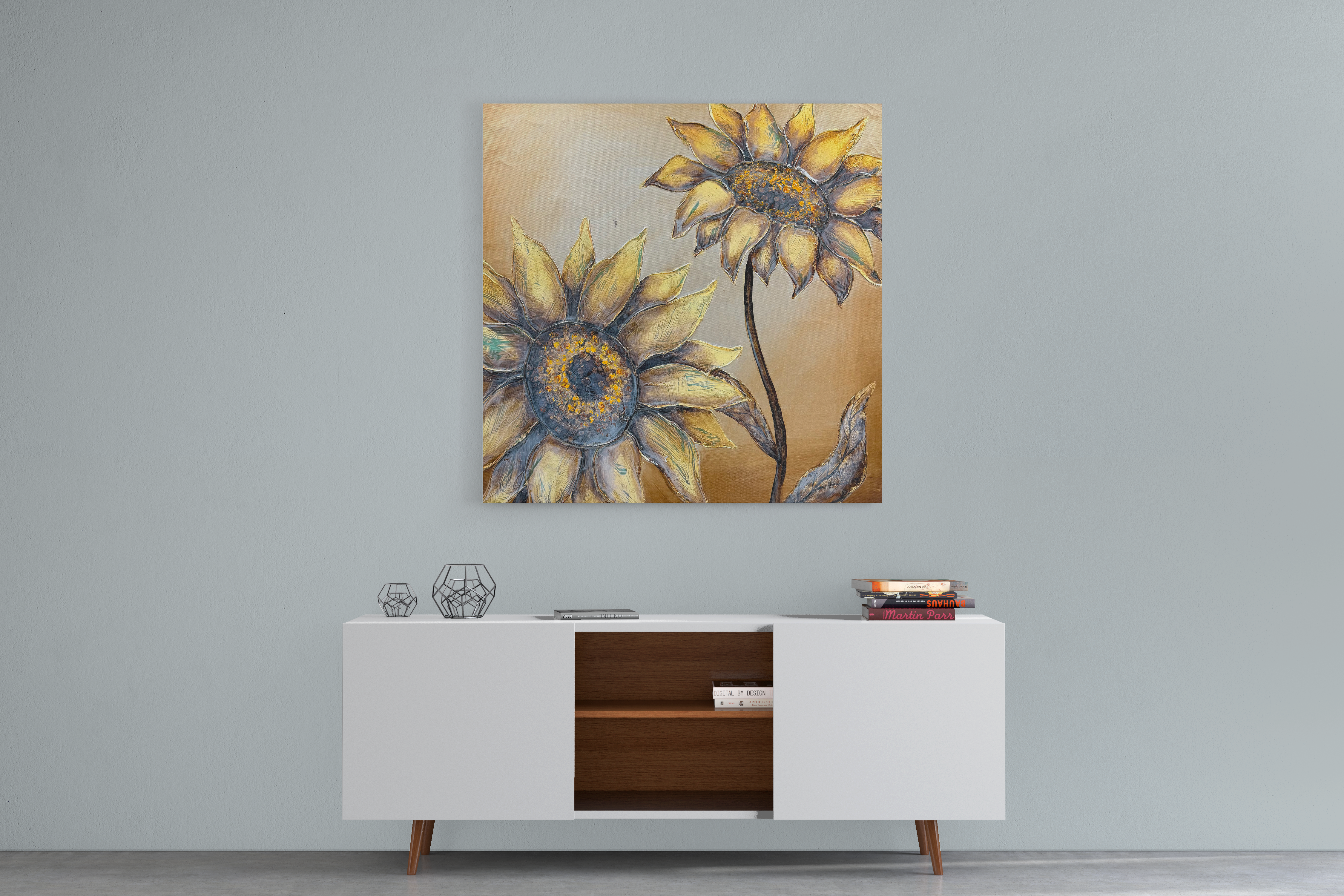 Jusbart 100%  Hand-Painted Canvas Wall Art – 30x30 Inch Oil Painting for Home Décor, 10 Styles Available