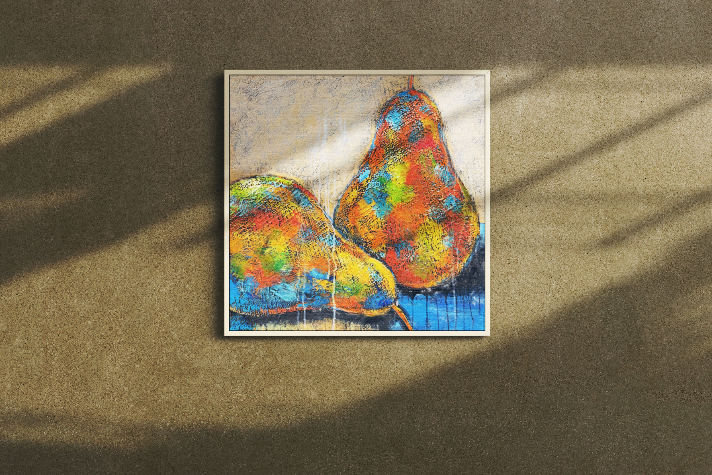 Jusbart 100%  Hand-Painted Canvas Wall Art – 30x30 Inch Oil Painting for Home Décor, 10 Styles Available