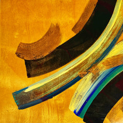 Jusbart Solar Flow – Set of 3 Hand-Painted Wood Wall Art Panels (20x20 inch Each) – Contemporary Abstract Triptych