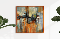 jusbart Abstract Oil Painting on Canvas – 22x22 inch Wall Art for Home Decoration